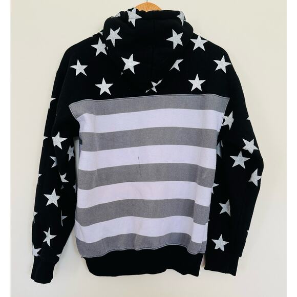 Stars and Stripes USA American Flag Washington DC Hoodie Sweatshirt Sz Medium - Picture 3 of 7